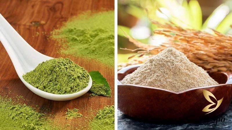 Gợi ý 11 cách tắm trắng từ cám gạo hiệu quả và đơn giản 35 Bột trà xanh và cám gạo