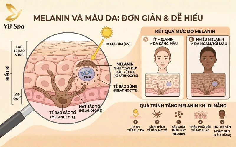 Sự khác biệt giữa Eumelanin và Pheomelanin chính là lý do mỗi khách hàng cần một thông số năng lượng riêng biệt để đạt hiệu quả tối ưu