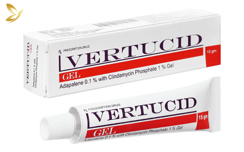 Sự góp mặt của kháng sinh giúp Vertucid mang lại hiệu quả gom cồi và xẹp mụn viêm vượt trội hơn các dòng thông thường