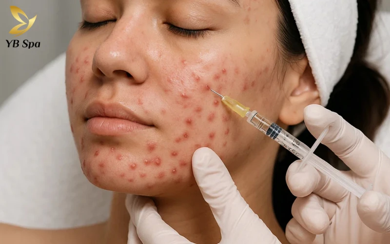 Hỗ trợ điều trị mụn và lấp đầy sẹo rỗ