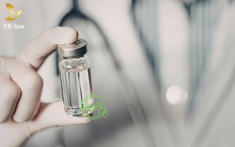 Chỉ sử dụng tinh chất có chứng nhận FDA và CE để đảm bảo từng giọt dưỡng chất đưa vào da đều tinh khiết và an toàn