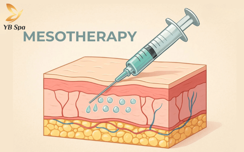 Thay vì chỉ tác động bề mặt, Mesotherapy đưa dưỡng chất vào sâu bên trong để điều trị triệt để các gốc rễ gây hư tổn da