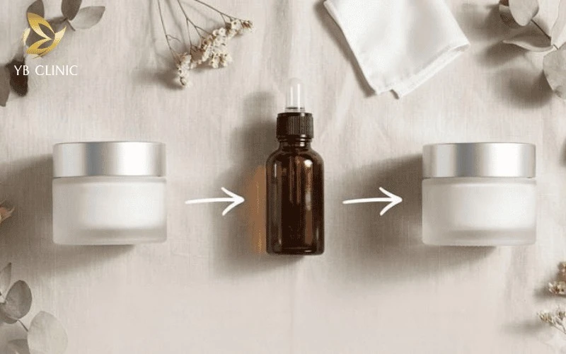 5 Phương Pháp Chăm Sóc Trẻ Hóa Da Tuổi 40 Tại Nhà 10 Kẹp ẩm (Sandwich) khi dùng Retinol giúp làn da tuổi 40 dễ dàng dung nạp, hạn chế bong tróc.
