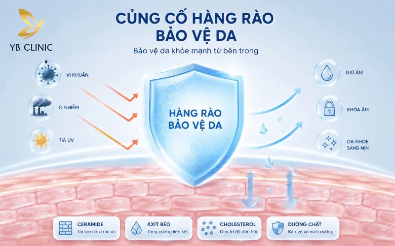 5 Phương Pháp Chăm Sóc Trẻ Hóa Da Tuổi 40 Tại Nhà 11 Bổ sung Ceramide và HA đa phân tử giúp củng cố hàng rào bảo vệ, giữ nước cho da.