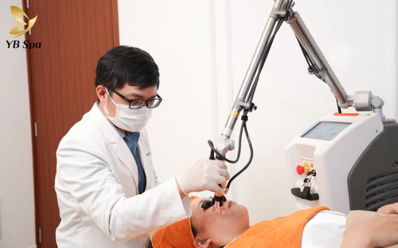 Tiến hành bắn laser