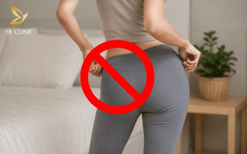 Trị Thâm Mông Công Nghệ Cao Có Hiệu Quả Không? Các Phương Pháp Và Chi Phí 14 Tránh quần áo quá chật sau trị thâm mông giúp hạn chế kích ứng, giảm ma sát và ngăn ngừa nguy cơ thâm sạm quay trở lại.