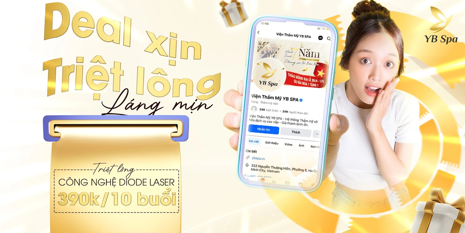 Triệt Lông Lạnh Diode Laser Là Gì? Cơ Chế Hoạt Động Của Diode Laser Lạnh 25 triệt lông Diode Laser tại YB Spa