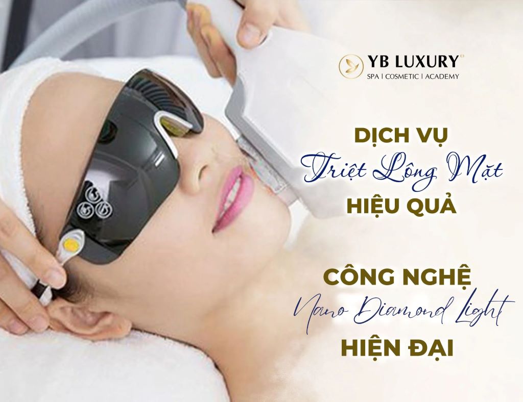 Dịch vụ triệt lông mặt với công nghệ Nano Diamond Light 14 triệt lông mặt