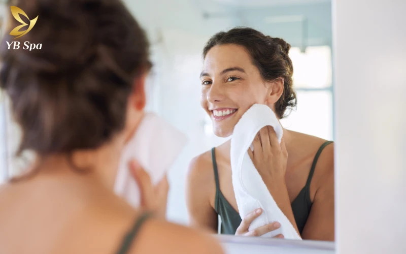 Hãy đảm bảo khăn mặt luôn sạch sẽ để ngăn chặn vi khuẩn tấn công vào các nang lông đang nhạy cảm