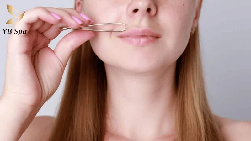 Nhổ lông mép không chỉ gây đau rát mà còn làm tổn thương nang lông, khiến sợi lông mới mọc ra cứng và dày như "râu quai nón".