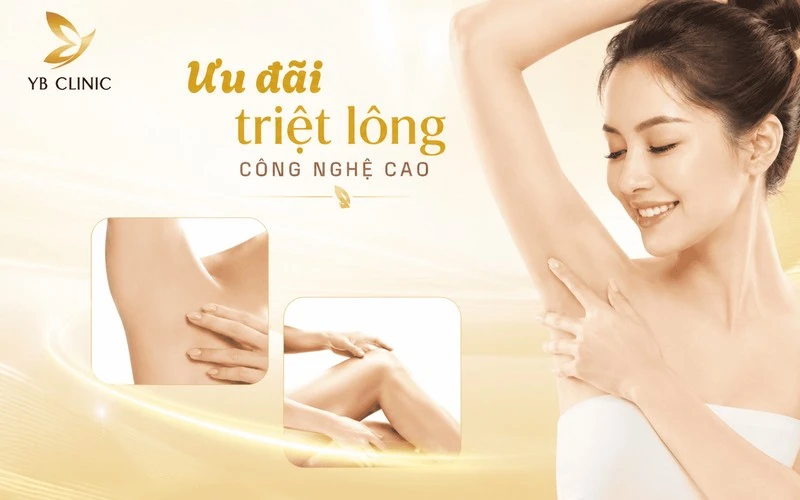 Ưu đãi triệt lông công nghệ cao tại YB Spa