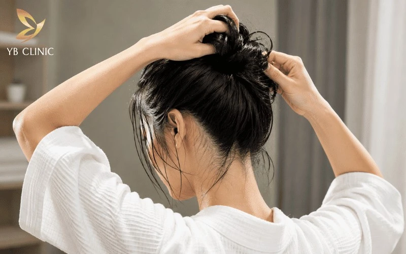 Vì Sao Phụ Nữ Búi Tóc Luôn Tạo Cảm Giác Quyến Rũ Hơn? Bí Quyết Để Búi Tóc Đẹp 15 Búi tóc khi còn ướt làm tóc dễ gãy rụng hơn, đồng thời tạo môi trường ẩm khiến da đầu dễ gặp các vấn đề như nấm và ngứa.