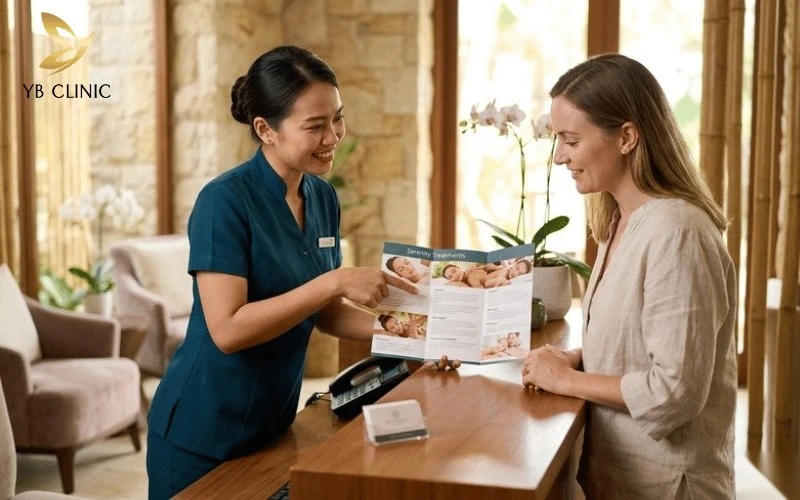 Voucher Triệt Lông Tại Yb Spa Và Những Điều Cần Biết 10 Khách hàng được chuyên viên YB Spa tư vấn chi tiết về liệu trình phù hợp.
