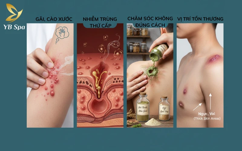 Các yếu tố làm tăng nguy cơ gây sẹo